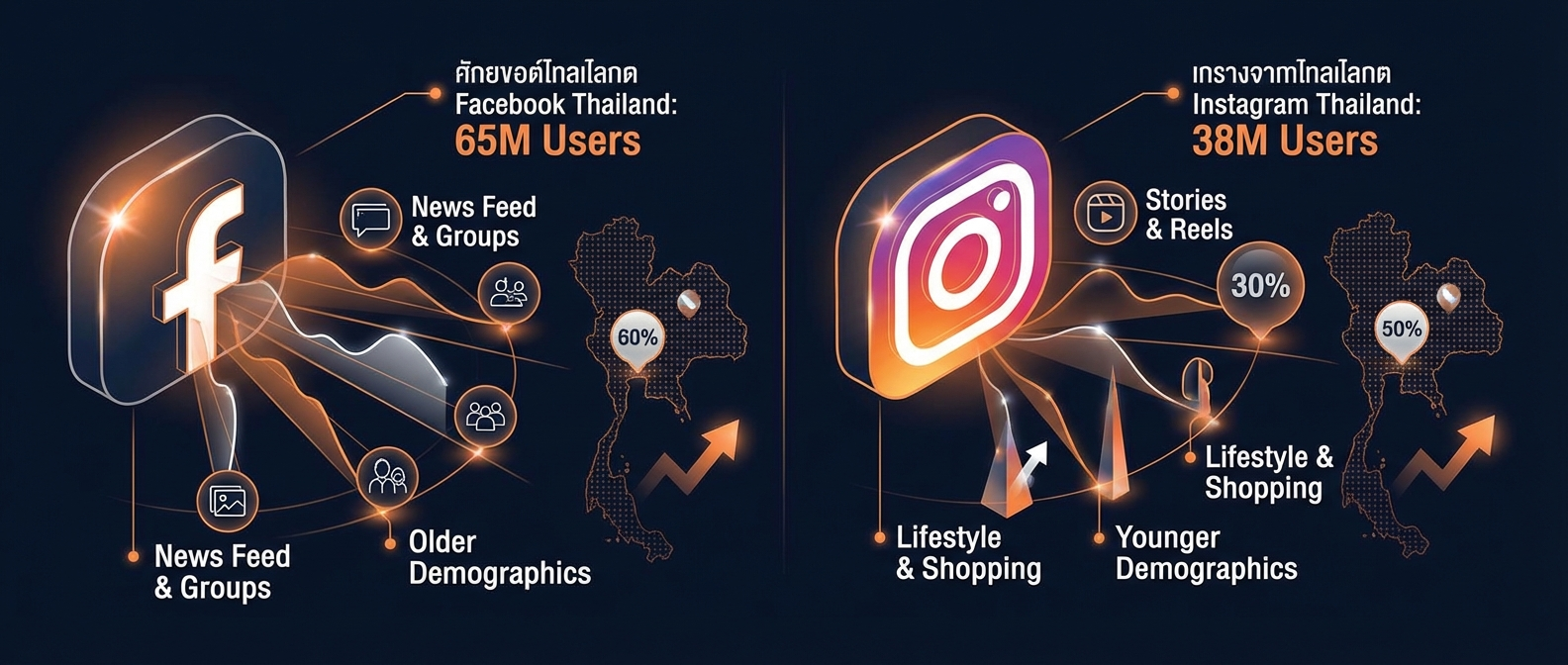 FacebookとInstagramの比較イメージ