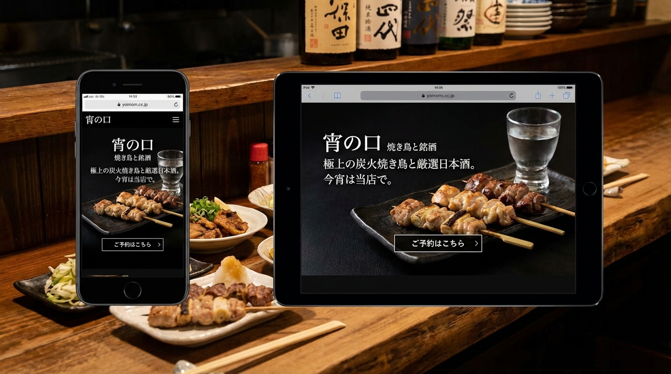 スマホで予約ボタンを押すイメージ