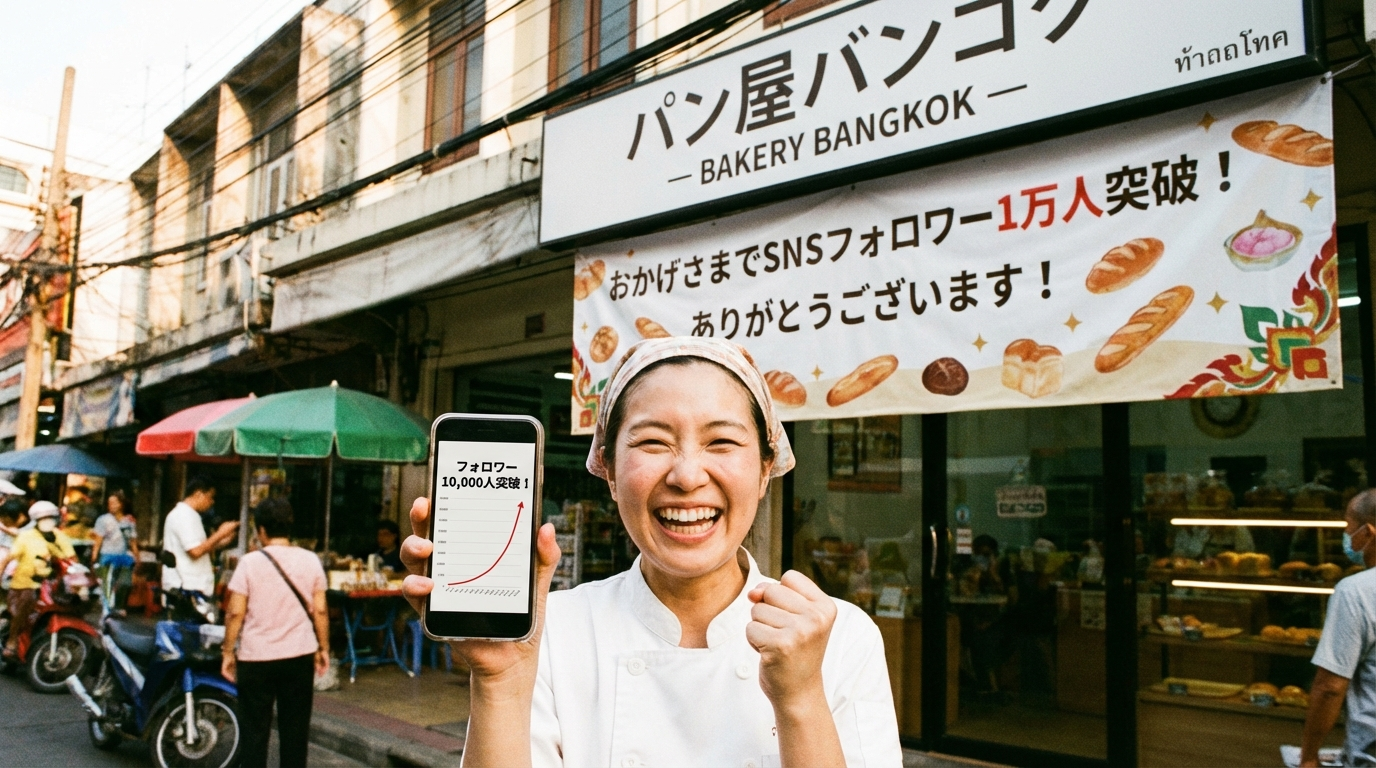 パン屋SNS改善前後のイメージ